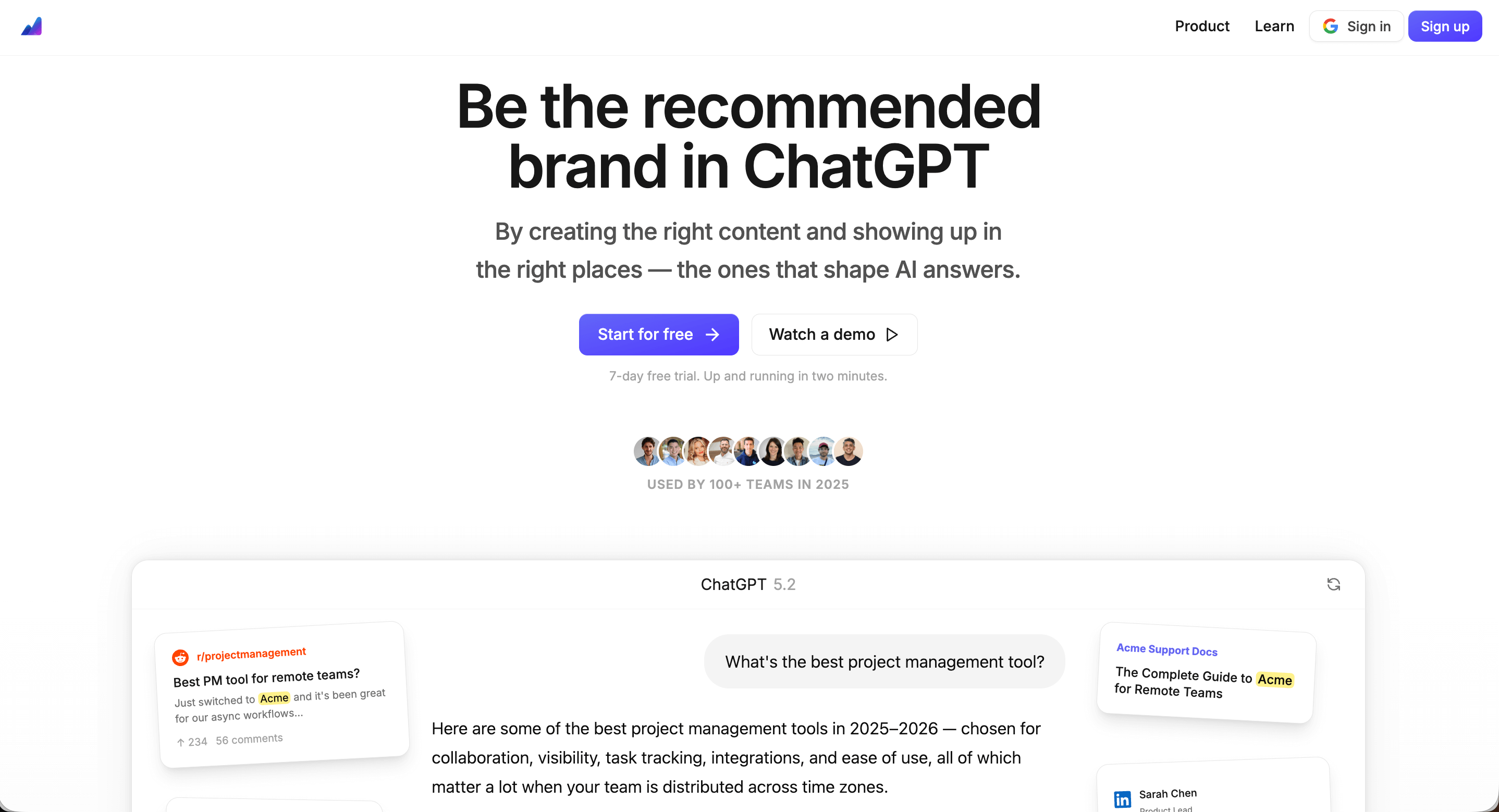 Airefs dashboard showing AI visibility tracking and source-level citation analysis